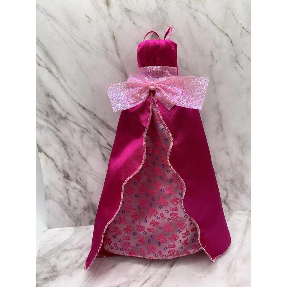 Barbie Dress~ Hot Pink Happy Birthday Pink Bow Birthday Cake Print BC7